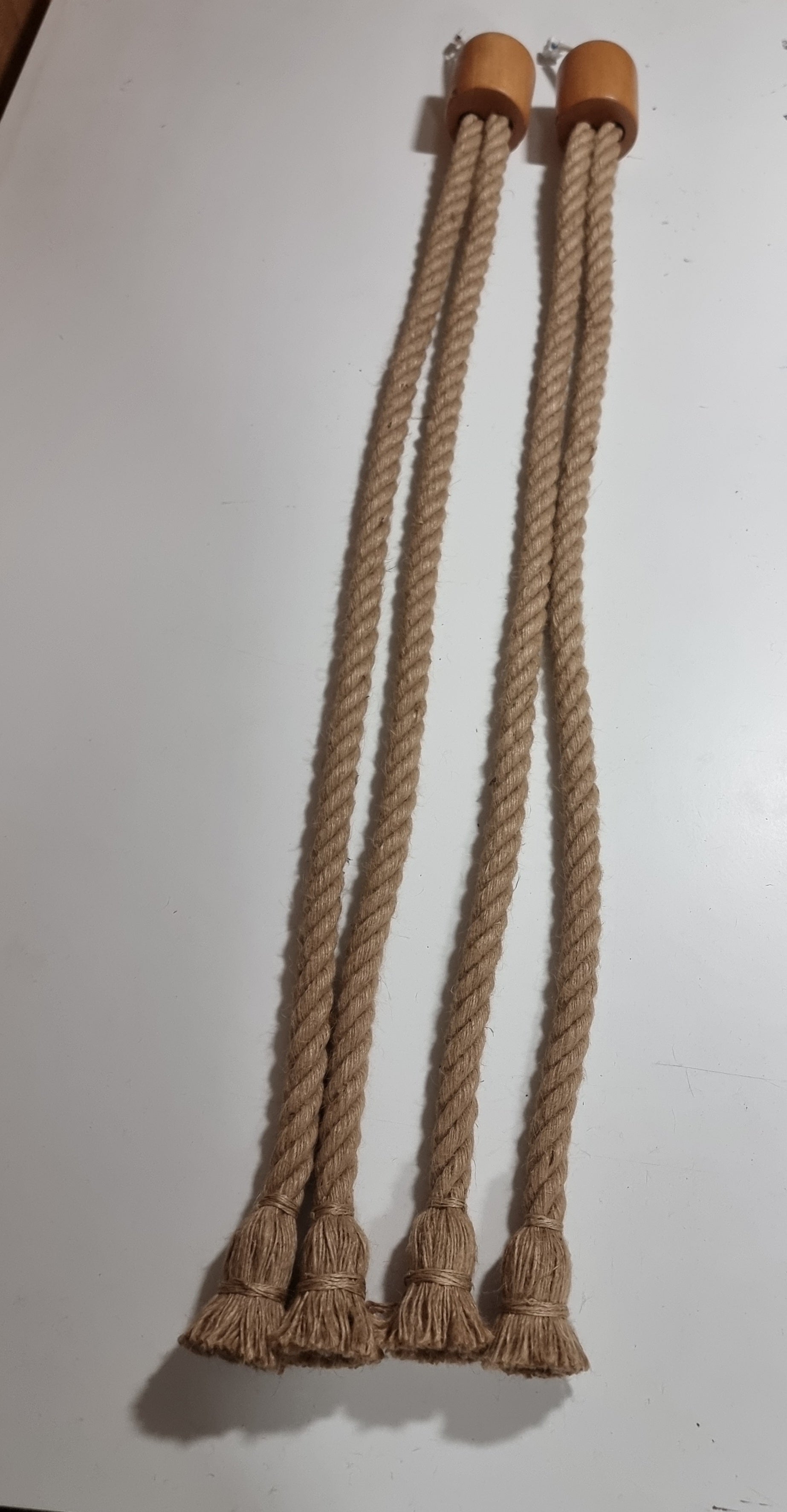 Jutane visilice x2 — prirodna juta, rustična rasveta